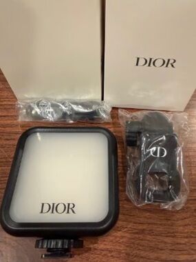 Dior Black and White Portable LED Light with Clip Accessories